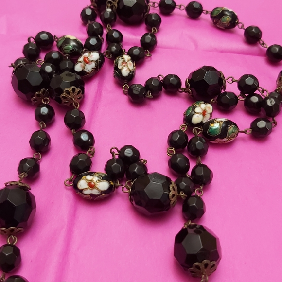 Vintage necklace cloisonne - Picture 9 of 10